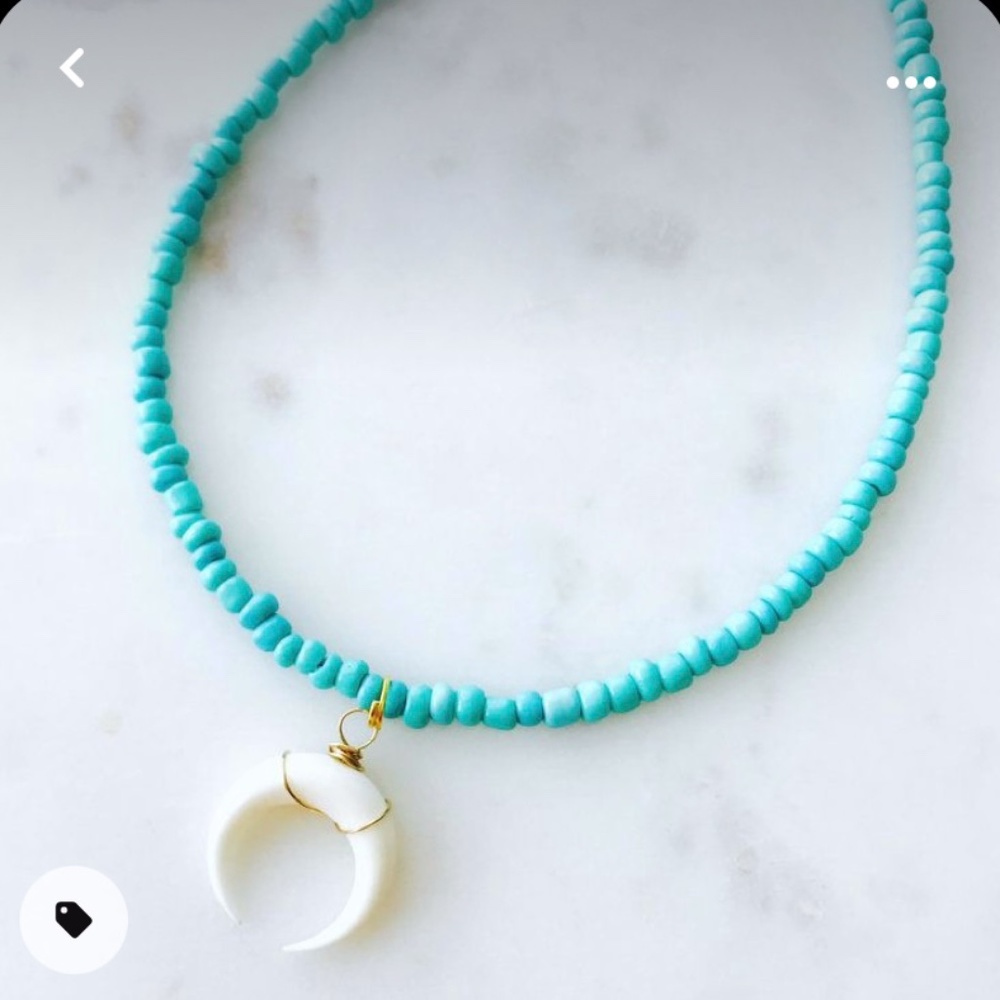 ALV Jewels Beaded Horn Necklace